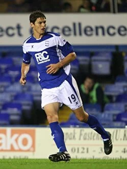 Images Dated 26th August 2010: Nikola Zigic Scores the Game-Winning Goal: Birmingham City FC Advances in Carling Cup Against