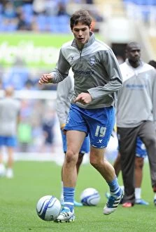 Images Dated 6th November 2011: Nikola Zigic Scores the Winning Goal for Birmingham City against Reading at Madejski Stadium