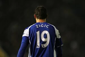 Images Dated 4th December 2010: Nikola Zigic's Thrilling Performance: Birmingham City vs. Tottenham Hotspur