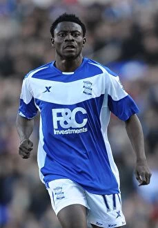 Images Dated 12th February 2011: Obafemi Martins in Action: Birmingham City vs Stoke City, Barclays Premier League (2011)