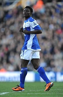 Images Dated 12th February 2011: Obafemi Martins Electrifying Performance: Birmingham City vs