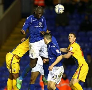 Images Dated 15th December 2012: Papa Bouba Diop's St. Andrew's Double: Birmingham City's Second Goal vs