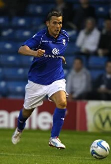 Images Dated 31st July 2012: Peter Lovenkrands in Action: Birmingham City's Pre-Season Friendly at Bury's Gigg Lane