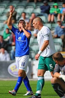Images Dated 4th August 2012: Peter Lovenkrands Double: Birmingham City's Pre-Season Victory Over Plymouth Argyle at Holme Park