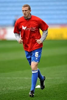 Images Dated 10th March 2012: Peter Ramage: Focus in the Pre-Match Warm-Up at Coventry City's Ricoh Arena (Npower Championship)