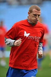 Images Dated 10th March 2012: Peter Ramage in Focus: Pre-Match Warm-Up at Ricoh Arena (Birmingham City vs Coventry City)