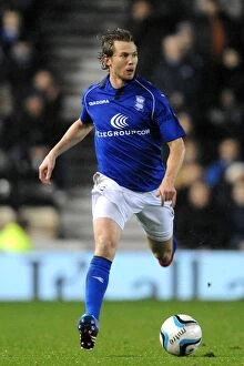 Images Dated 24th November 2012: Pride Park Showdown: Jonathan Spector and Birmingham City Square Off Against Derby County