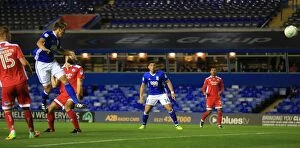 Images Dated 8th August 2017: Robert Tesche Scores Birmingham City's Fourth Goal Against Crawley Town in Carabao Cup First Round