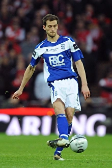 Roger Johnson in Action: Birmingham City vs. Arsenal - Carling Cup Final at Wembley Stadium