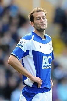 Images Dated 25th September 2010: Roger Johnson in Action: Birmingham City vs. Wigan Athletic (September 25, 2010)