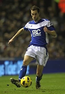 Images Dated 28th December 2010: Roger Johnson in Action: Birmingham City vs Manchester United (Premier League, 28-12-2010)
