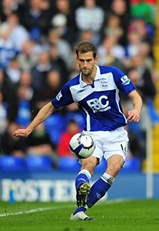 Images Dated 1st May 2010: Roger Johnson in Action: Birmingham City vs Burnley (Premier League, 01-05-2010)