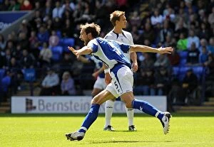 Images Dated 29th August 2010: Roger Johnson Scores the Opener: Birmingham City's Victory at Bolton Wanderers