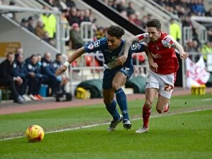 Images Dated 13th February 2016: Ryan Shotton and Matt Derbyshire Clash in Sky Bet Championship Showdown: Rotherham United vs
