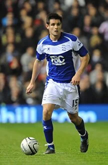 Images Dated 26th October 2010: Scott Dann Leads Birmingham City Against Brentford in Carling Cup Round 4 at St. Andrew's (2011)