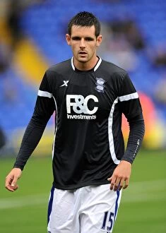Images Dated 7th August 2010: Scott Dann Leads Birmingham City Against Mallorca in 2010 Pre-Season Friendly at St. Andrew's