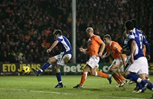 Images Dated 4th January 2011: Scott Dann Scores the Second Goal: Birmingham City vs. Blackpool (04-01-2011)