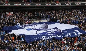 Fans Collection: A Sea of Blue: Birmingham City Fans Dominance at Wembley Stadium Before Carling Cup Final Against