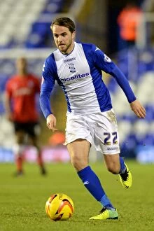Images Dated 1st January 2014: Shinnie in Action: Birmingham City vs Barnsley, Sky Bet Championship (January 1, 2014)