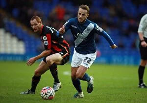Emirates FA Cup - Birmingham City v AFC Bournemouth - Third Round - St. Andrews Collection: Shinnie Escapes Macdonald: Birmingham City vs AFC Bournemouth in FA Cup Showdown