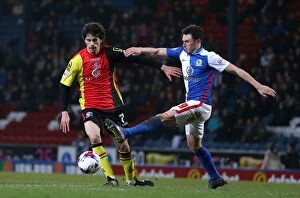 Images Dated 8th March 2016: Sky Bet Championship Showdown: Diego Fabbrini vs. Corry Evans - Battle for Possession