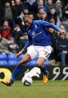 Images Dated 1st April 2013: St. Andrew's Derby: Wes Thomas's Leading Performance for Birmingham City vs