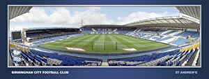 Special Edition Framed Prints Collection: St Andrews Framed Panoramic Empty Behind Goal