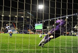 Images Dated 26th October 2010: Stephen Carr Scores Penalty Goal Against Brentford in Carling Cup: Birmingham City's Fourth Goal