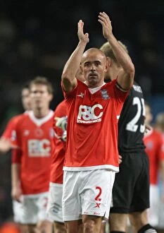 Images Dated 13th November 2010: Stephen Carr's Defiant Stand: Birmingham City vs. Manchester City, November 13