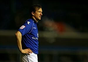 Images Dated 15th January 2013: Steven Caldwell's Determined Gaze: Birmingham City vs. Leeds United in FA Cup Third Round Replay