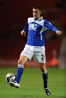 Images Dated 25th August 2009: Stuart Parnaby and Birmingham City vs. Southampton in Carling Cup Round 2 (August 25, 2009, St)