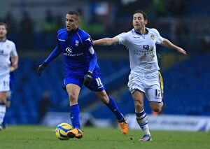 Images Dated 5th January 2013: Tense Encounter: Michael Brown and Ravel Morrison Face Off Between Leeds United