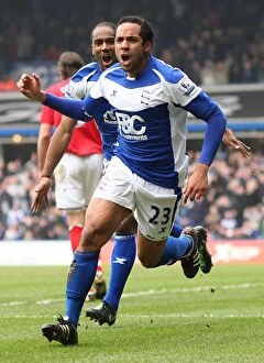 Images Dated 5th March 2011: Thrilling Goal: Jean Beausejour Scores First for Birmingham City Against Newcastle United