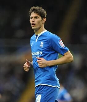 Images Dated 29th October 2011: Unforgettable Zigic: Birmingham City's Striker Shines Against Brighton & Hove Albion in Npower