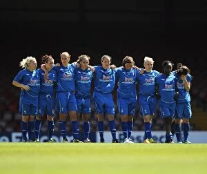 Women's FA Cup - Final Collection: United in Determination: Birmingham City Ladies and Chelsea Ladies Prepare for FA Cup Penalty