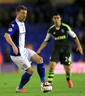 Images Dated 29th October 2013: Wade Elliott in Action: Birmingham City vs Stoke City, Capital One Cup Round 4
