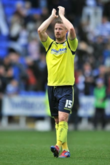 Wade Elliott Salutes Birmingham City Fans at Madejski Stadium (Sky Bet Championship: Reading vs. Birmingham City, September 28, 2013)