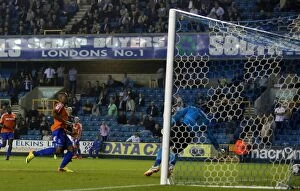 Images Dated 30th September 2014: Wes Thomas Hat-trick: Birmingham City Dominate Millwall in Sky Bet Championship Match at The Den