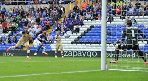 Images Dated 13th September 2014: Wes Thomas Scores the Opener: Birmingham City vs Leeds United, Sky Bet Championship at St. Andrew's