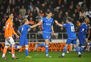26-11-2011 v Blackpool, Bloomfield Road Collection: Zigic's Double: Birmingham's Victory Over Blackpool (26-11-2011)